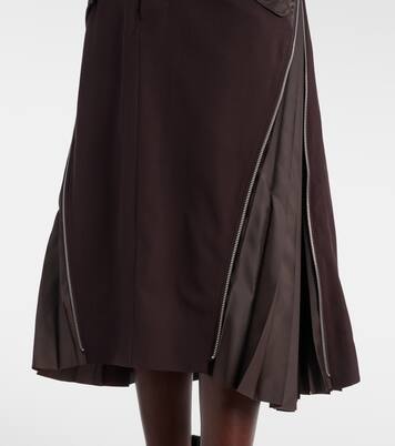 Pleated midi skirt | Sacai