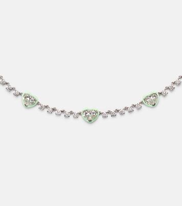 Choker en or blanc 18 ct et diamants | Kamyen