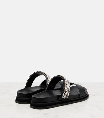 Jadi crystal-embellished leather slides | Jimmy Choo