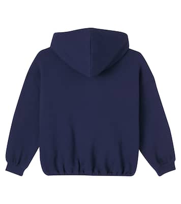 Web Stripe cotton half-zip hoodie | Gucci Kids