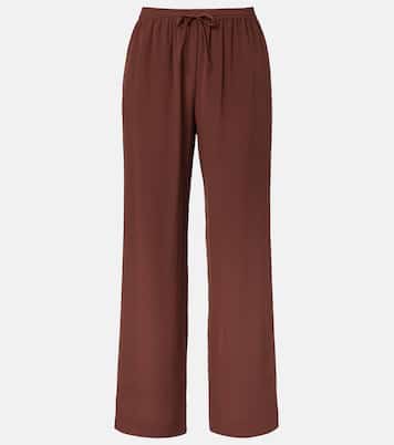 Pantalon ample Aurelia en crêpe de soie | Asceno