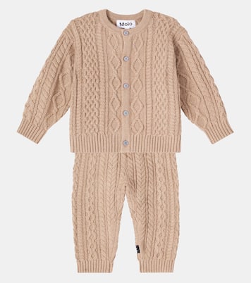 Baby Aran cardigan and pants set | Molo