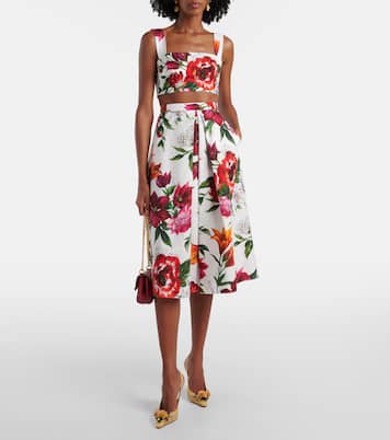 Embellished raffia-effect slingback pumps | Dolce&Gabbana