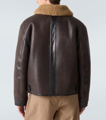 Shearling-lined leather jacket | Lemaire