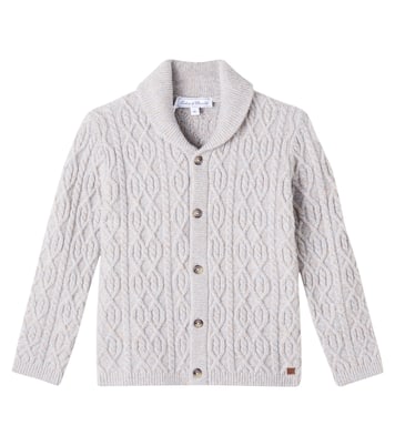 Cable-knit wool cardigan | Tartine et Chocolat