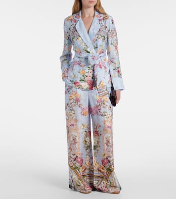 Tiled In Time belted floral jacket | Camilla