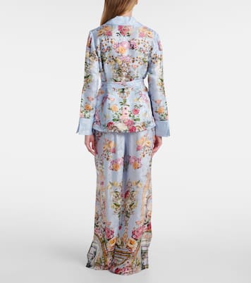 Tiled In Time belted floral jacket | Camilla