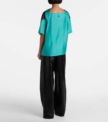 Printed silk satin top | Loewe