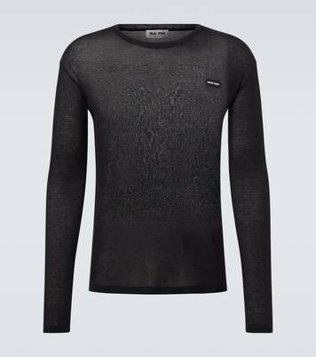 Logo cotton jersey T-shirt | Miu Miu
