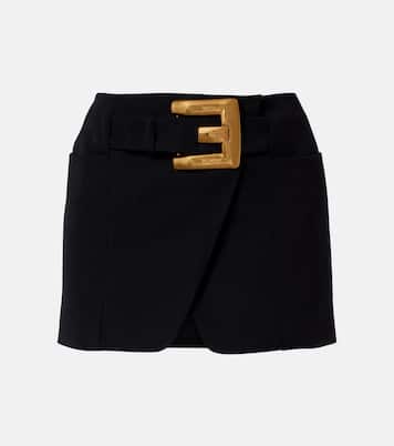 Minigonna in lana vergine grain de poudre | Balmain