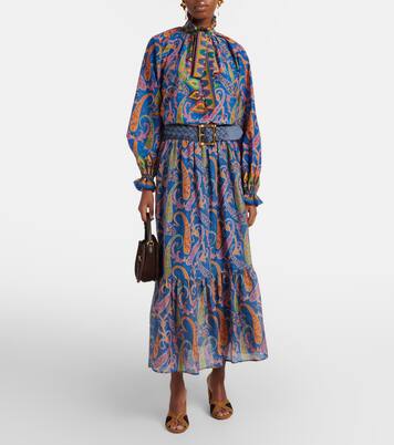 Bedruckter Maxirock aus Baumwolle und Seide | Etro