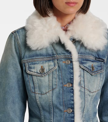 Shearling-trimmed denim jacket | Dolce&Gabbana