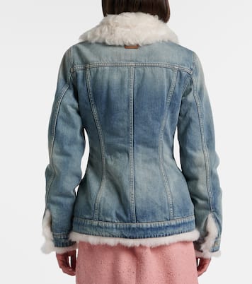 Shearling-trimmed denim jacket | Dolce&Gabbana