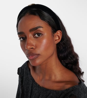 Cotton velvet headband | Prada