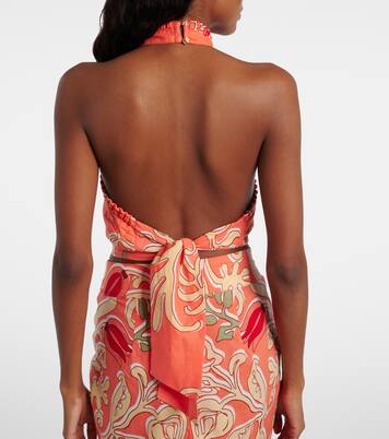 Bedrucktes Cropped-Top Suma aus Baumwolle | Poupette St Barth