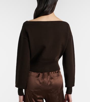 Cardigan in cashmere con scollo bardot | Tom Ford