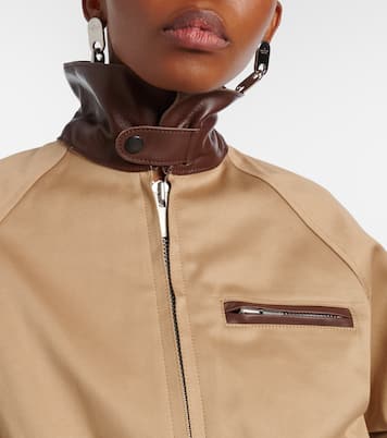 Leather-trimmed cotton blouson jacket | Sacai