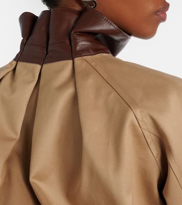 Leather-trimmed cotton blouson jacket | Sacai