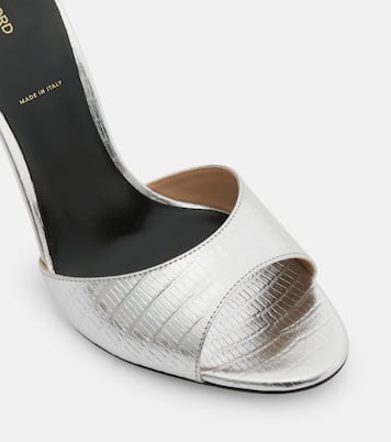 Spire metallic leather sandals | Tom Ford