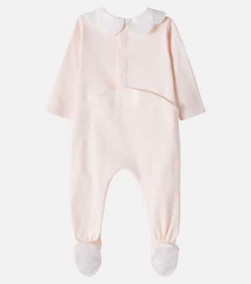 Baby embroidered cotton onesie and bib set | Chloé Kids