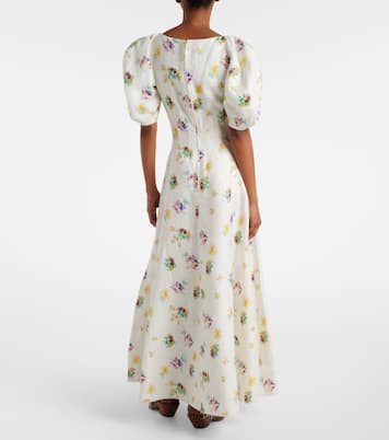 Ranya puff-sleeve linen maxi dress | Gabriela Hearst