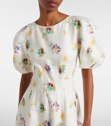 Ranya puff-sleeve linen maxi dress | Gabriela Hearst