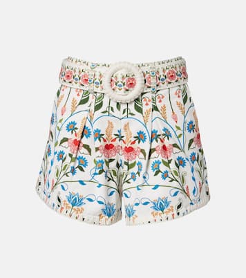Fraga floral high-rise cotton short | Farm Rio