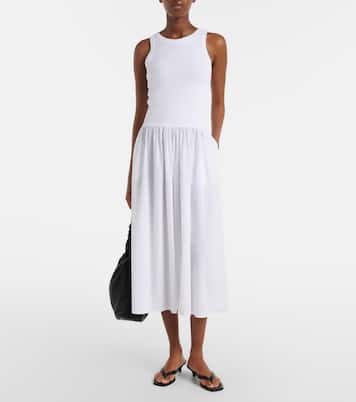 Robe midi Amelia en coton mélangé | Velvet