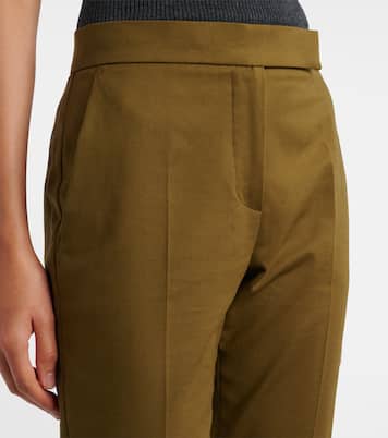Cotton-blend slim pants | Max Mara