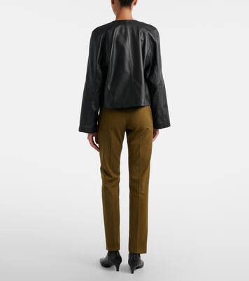 Cotton-blend slim pants | Max Mara