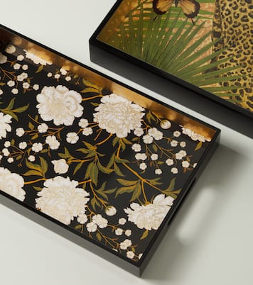 Floral lacquered wood tray | Les-Ottomans