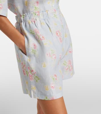 Floral linen shorts | Prada