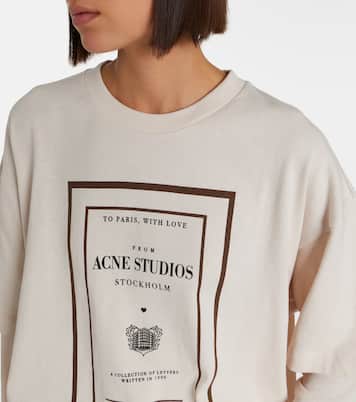 Layered logo cotton jersey top | Acne Studios