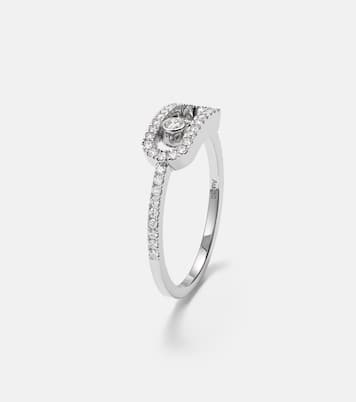 Move Uno 18kt white gold ring with diamonds | Messika