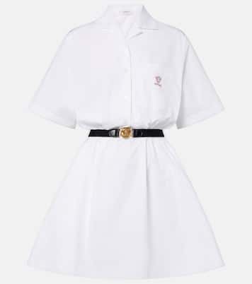 Belted cotton poplin minidress | Versace