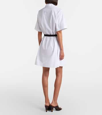 Belted cotton poplin minidress | Versace