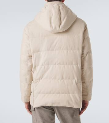 Wool flannel down parka | Brunello Cucinelli
