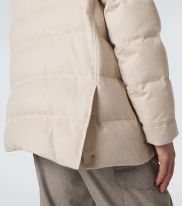 Wool flannel down parka | Brunello Cucinelli