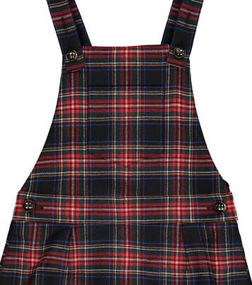 Checked stretch wool-blend dress | Dolce&Gabbana Kids