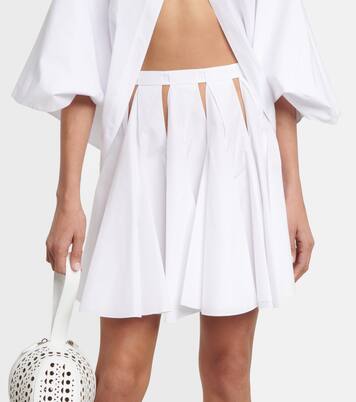 Minifalda de algodón de tiro alto | Alaïa