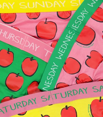 Set of 7 printed cotton briefs | Stella McCartney Kids