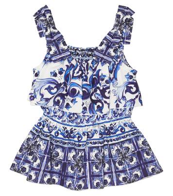 Printed cotton top | Dolce&Gabbana Kids