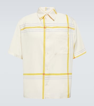 Chemise en soie et coton à carreaux | Loewe