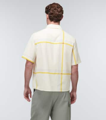 Chemise en soie et coton à carreaux | Loewe