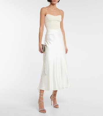 Jupe de mariée midi en satin | Galvan