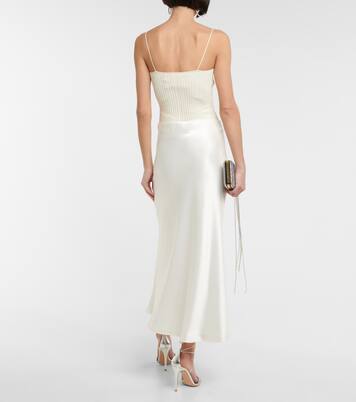 Jupe de mariée midi en satin | Galvan