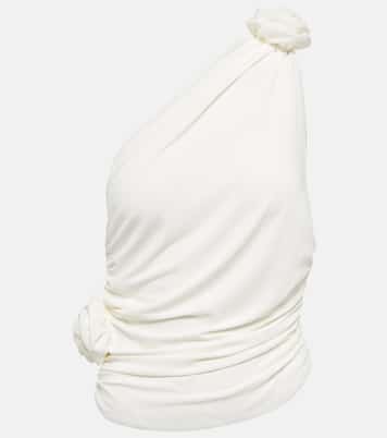 Floral appliquéd one-shoulder top | Magda Butrym