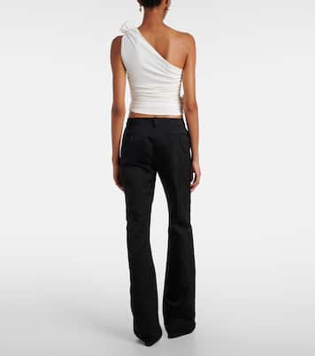 Floral appliquéd one-shoulder top | Magda Butrym