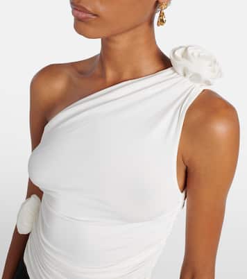 Floral appliquéd one-shoulder top | Magda Butrym