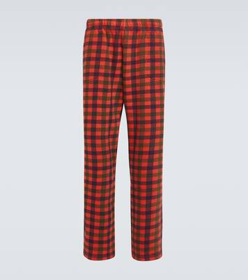 Pantalon droit en coton à carreaux | ERL